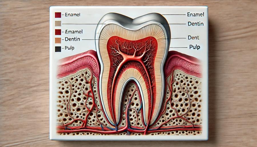 Строение пульпы и нерва зуба